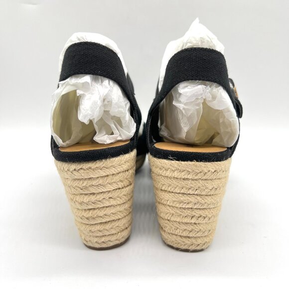 Lucky Brand Womens Size 9.5 Mindra Black‎ Espadrilles Wedges Sandals Shoes - Picture 7 of 14
